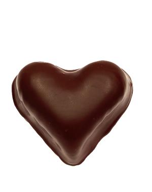Guimauve coeur en chocolat noir