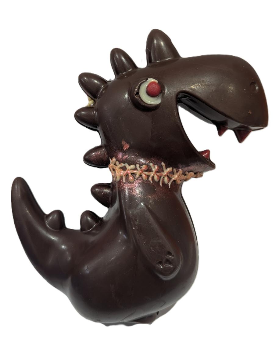 Dinosaure noir garni