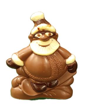 Père Noël sur snowboard