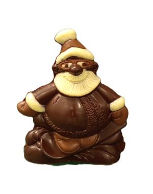 Père Noël sur snowboard