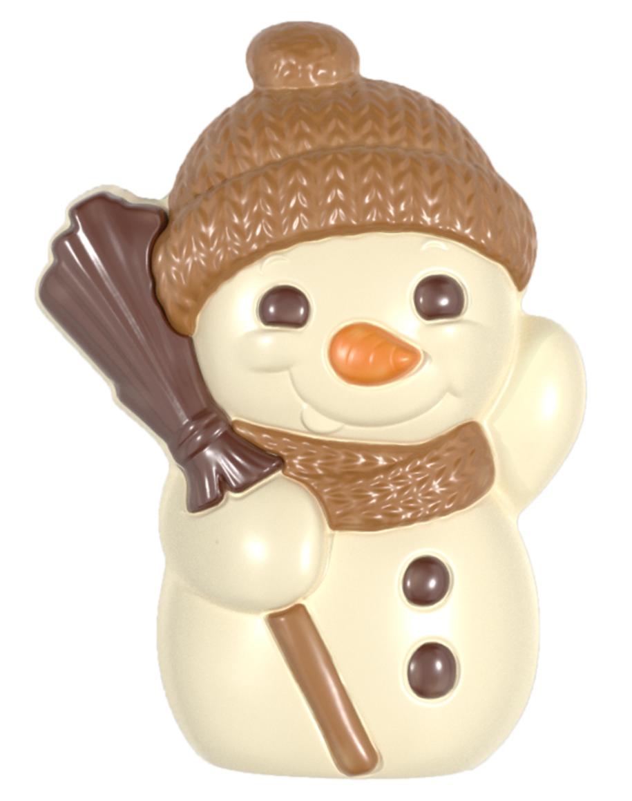 Bonhomme de neige en chocolat au lait