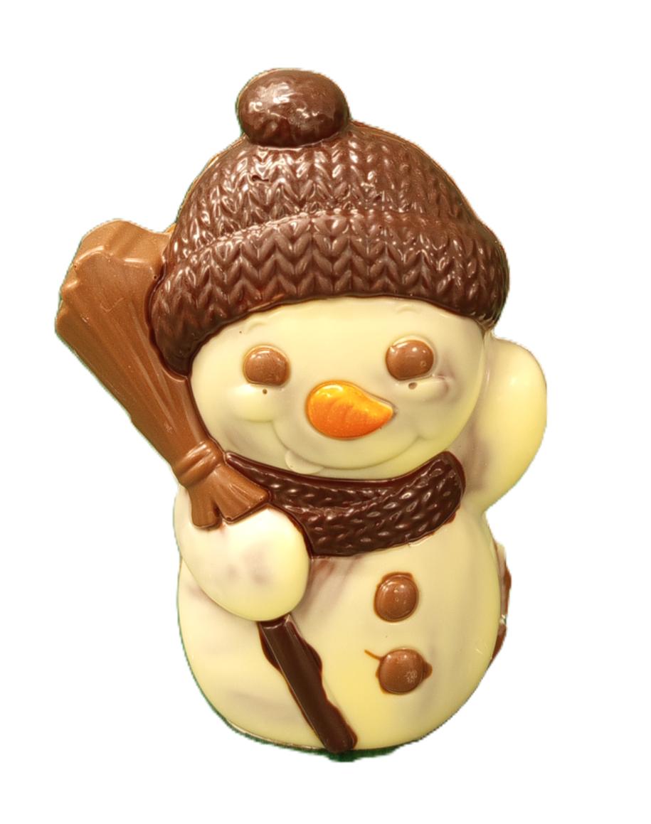 Bonhomme de neige en chocolat noir