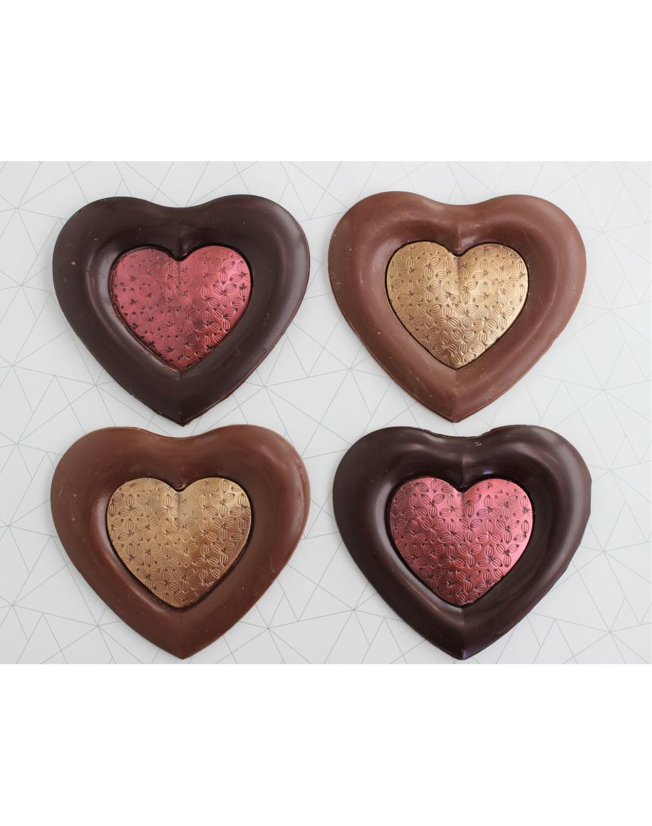 Tablette coeur glamour chocolat au lait 60g