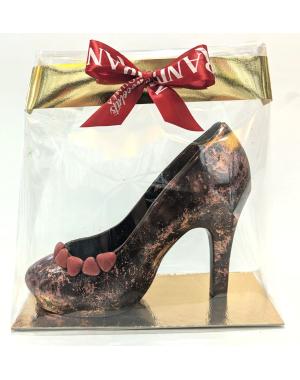 Escarpin en chocolat noir