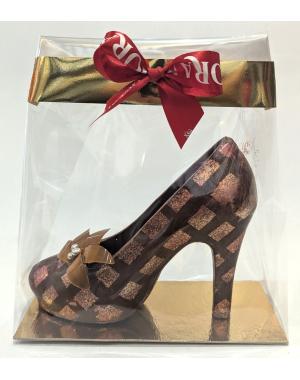 Escarpin en chocolat lait
