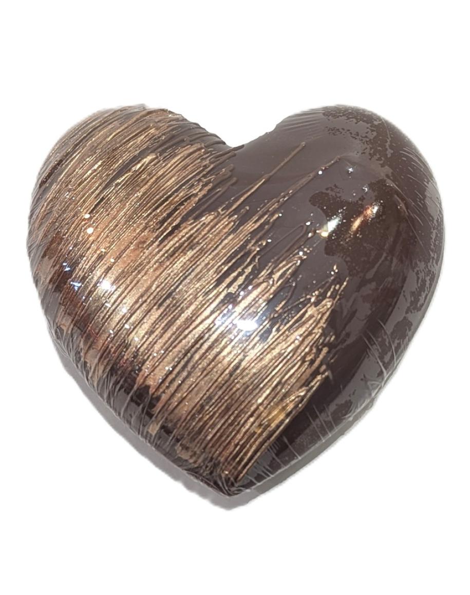 Coeur bonbonnière lait garni de 6 chocolats