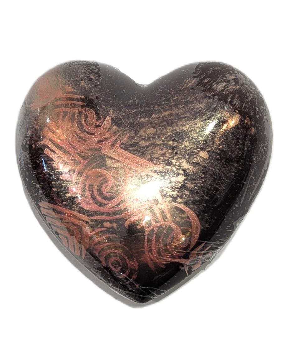 Coeur Bonbonnière Noir 6 Pcs