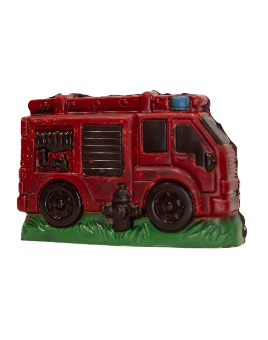 Camion pompier chocolat noir garni