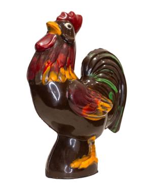 Coq noir grand modèle garni