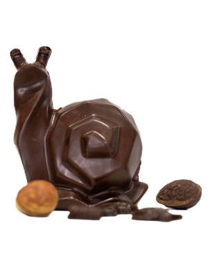 Escargot Origami noir grand modèle garni