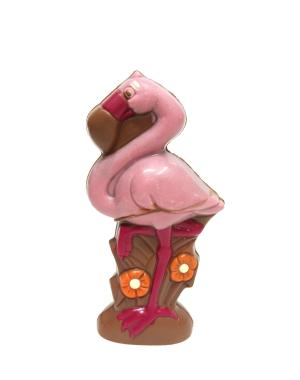 Flamant rose chocolat lait garni