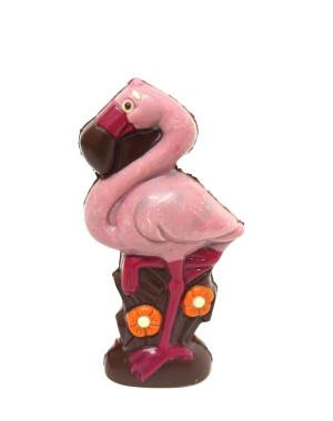Flamant rose chocolat noir garni
