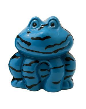 Grenouille noire garnie