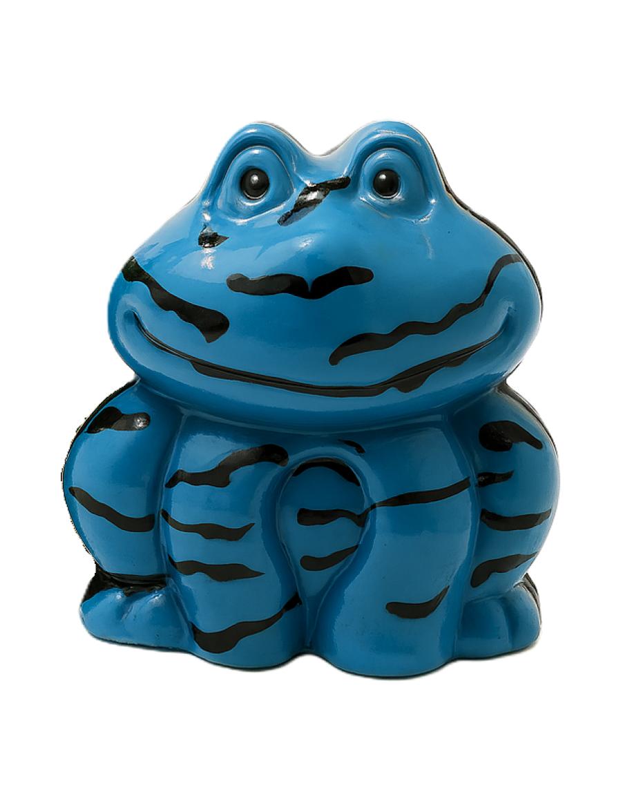 Grenouille noire garnie