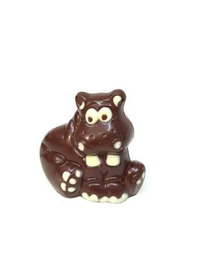 Hippopotame chocolat noir garni