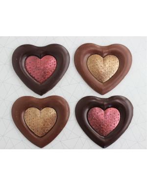 Tablette coeur glamour chocolat au lait 60g