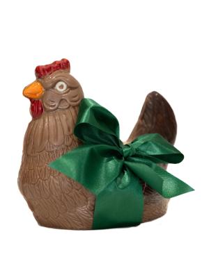 Poule T4 en chocolat lait garni
