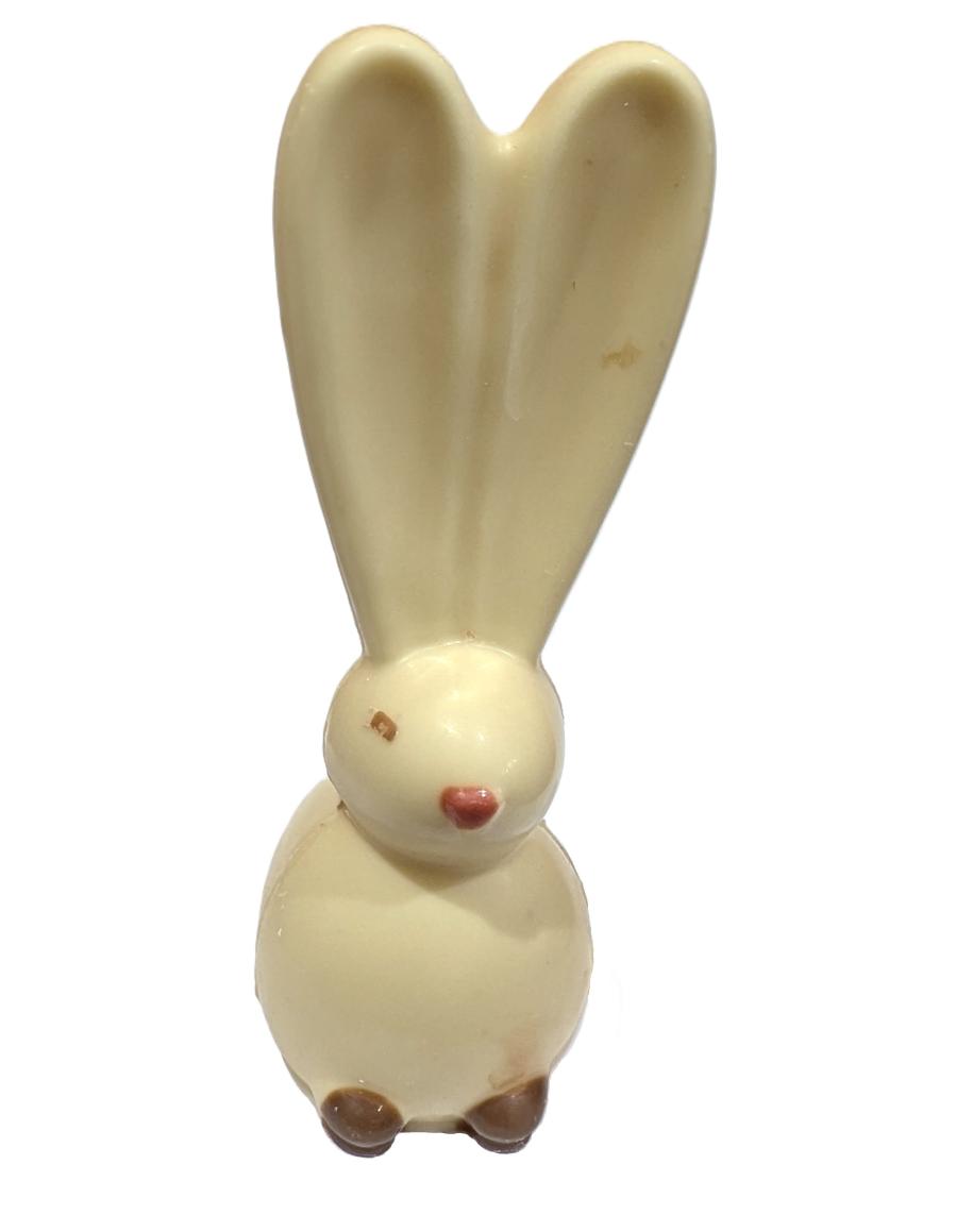 Lapin grandes oreilles blanc garni