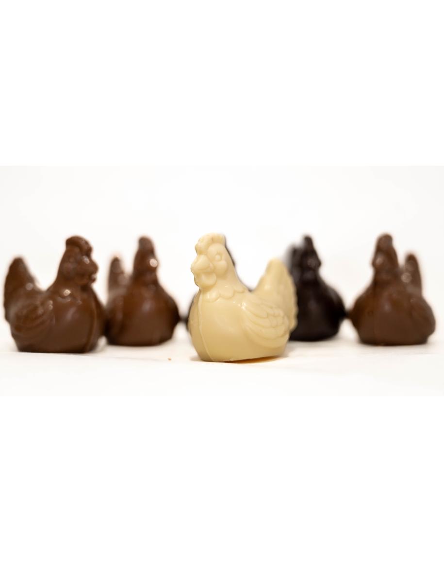 Poule mini x 6 blanc