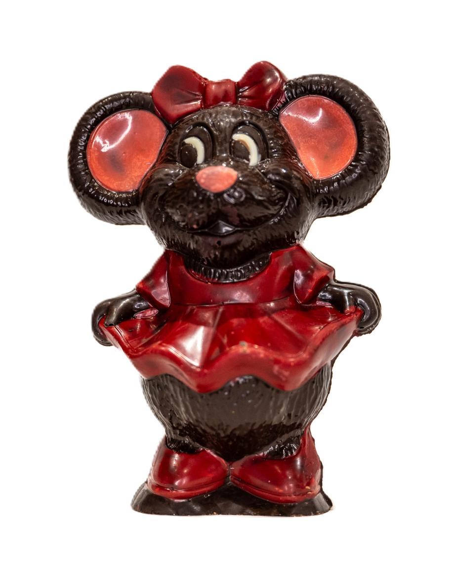 Souris fille noir garni