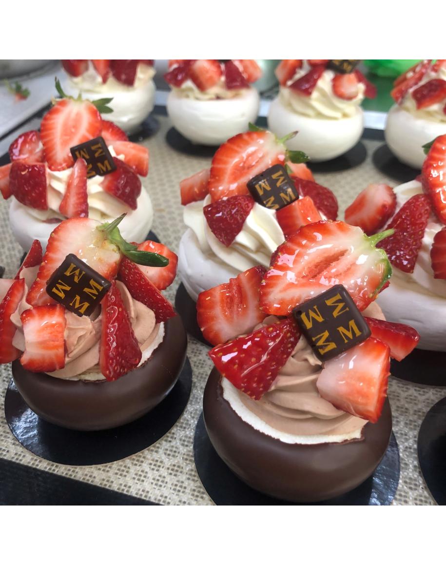 Pavlova fraise en portion
