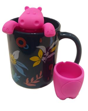 Infuseur à thé Hippopotame rose (mug non inclu)