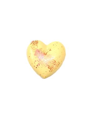 Coeur bonbonnière blanc garni de 6 chocolats