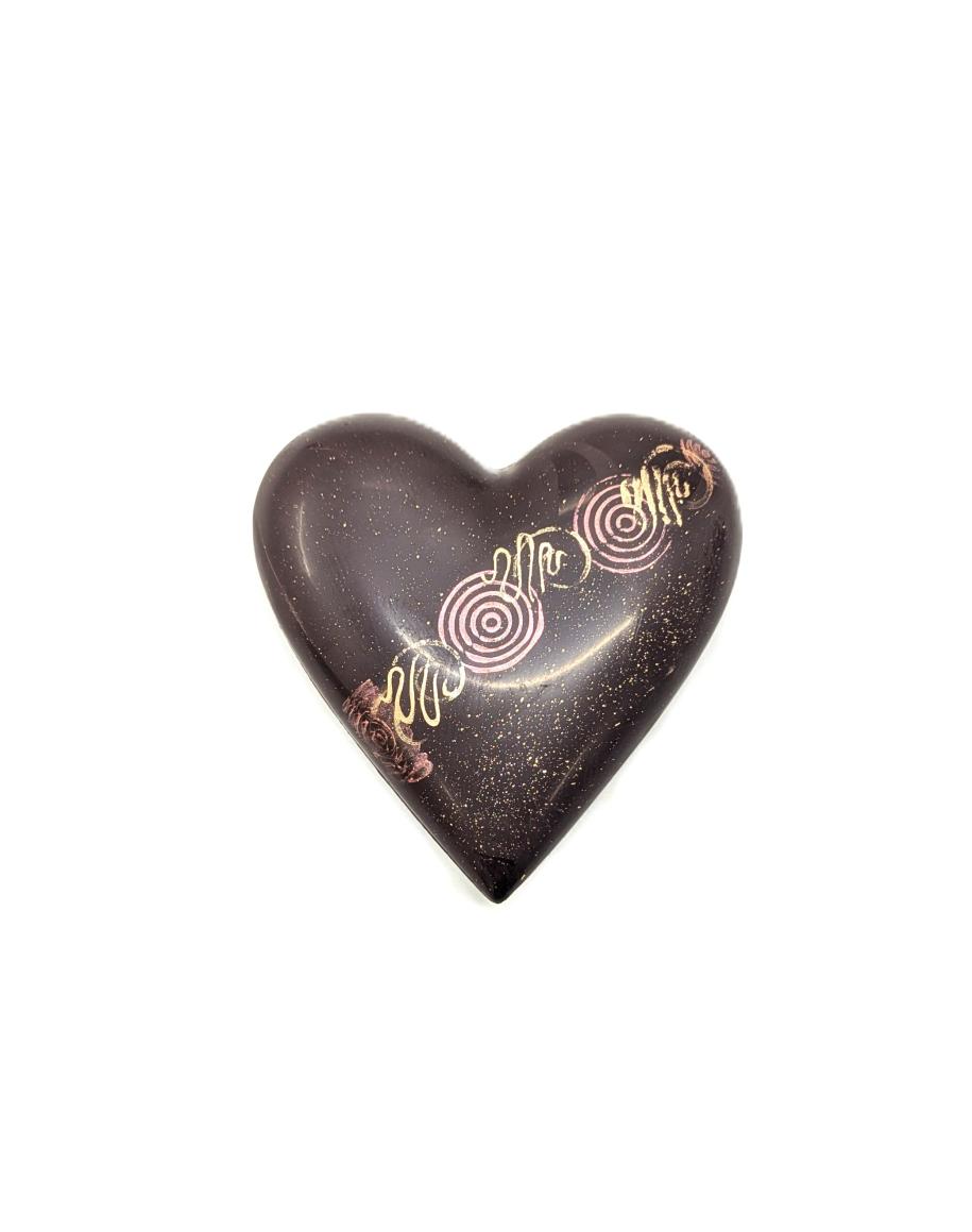 Coeur Bonbonnière noir 6 Pcs