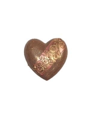 Coeur bonbonnière lait garni de 6 chocolats