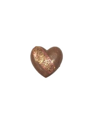 Coeur bonbonnière lait garni de 4 chocolats