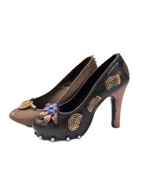 Escarpin en chocolat noir